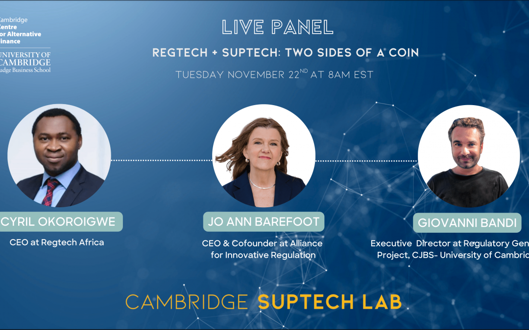 Live Panel on RegTech + SupTech: Two sides of a coin