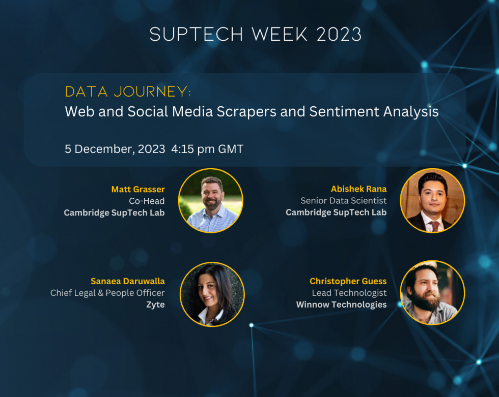 Cambridge SupTech Lab | SupTech Week 2023