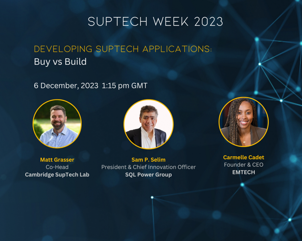 Cambridge SupTech Lab | SupTech Week 2023