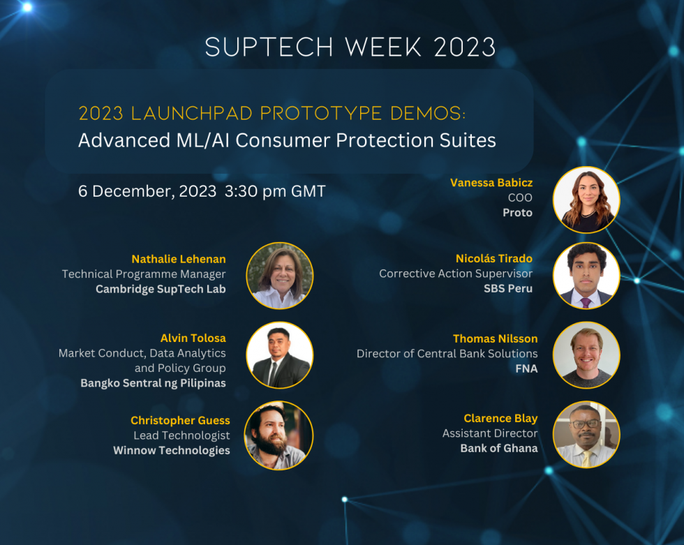 Cambridge SupTech Lab | SupTech Week 2023