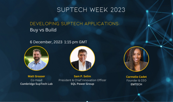 Developing Suptech Applications: Buy vs build